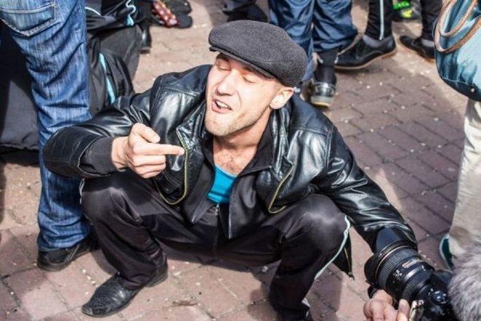 Необычный "гоп-парад" на улицах Киева (24 фото)